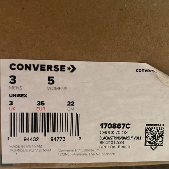 CONVERSE CHUCK 70 RENEW OX | NEW in BOX/NWT!!🖤👟 - Picture 7 of 8